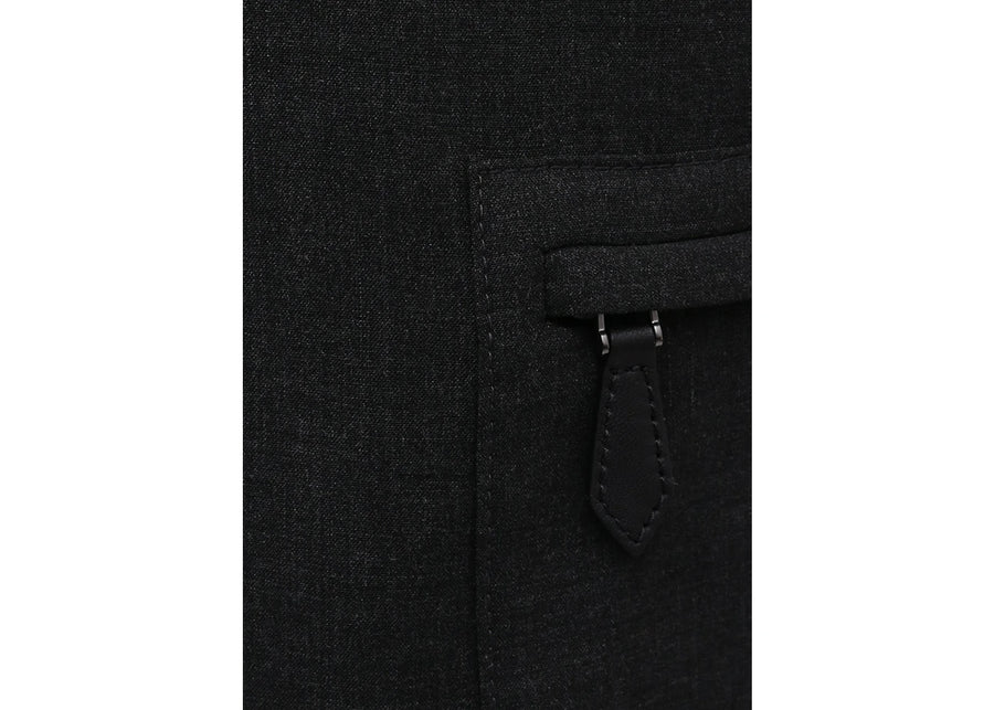 Burberry Stretch Wool Cargo Jogging Pants Dark Gray