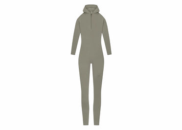 fear of god athletics women's hooded bodysuit clay