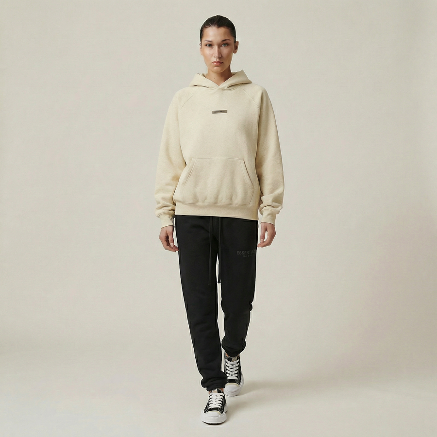 Sweat à capuche classique Fear of God Essentials, couleur gris chiné