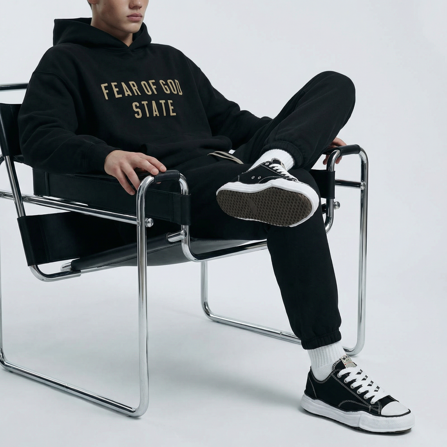 Maison Mihara Yasuhiro Peterson OG Sole Canvas Low Black