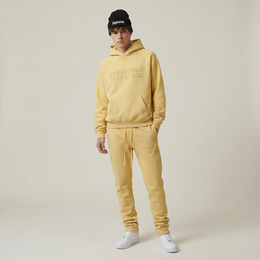 Sweat à capuche Fear Of God Essentials Light Tuscan