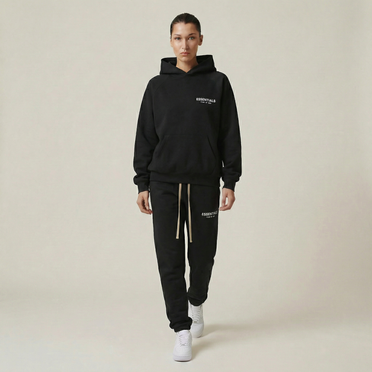 Fear Of God Essentials Fleece Hoodie (fw24) Black
