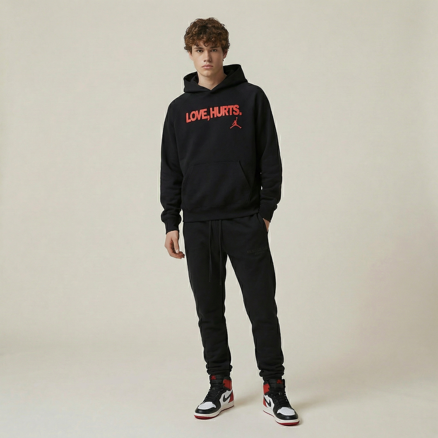 Sweat à capuche Nike Jordan Jalen Hurts Love Hurts noir