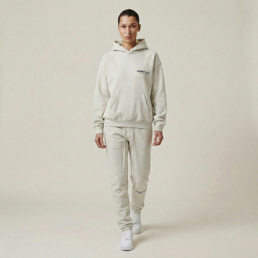 Sweat à capuche Fear Of God Essentials (ss22) Avoine claire