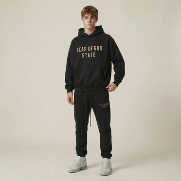 Fear of God Essentials Fleece Hoodie Black