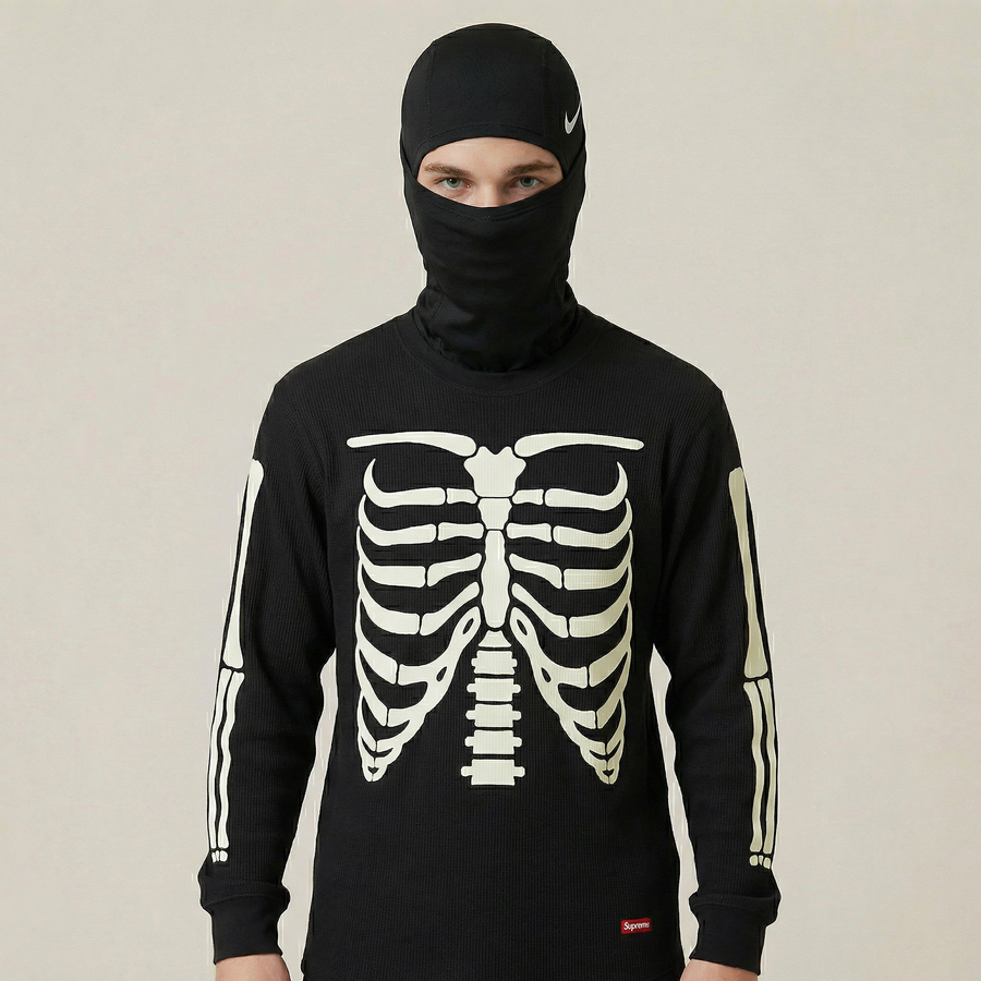 Supreme Hanes Bones Thermal Crew FW25 (1 Pack) Black