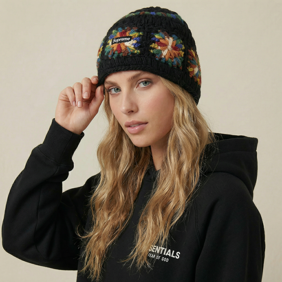 Bonnet Supreme Crochet (SS25) Noir