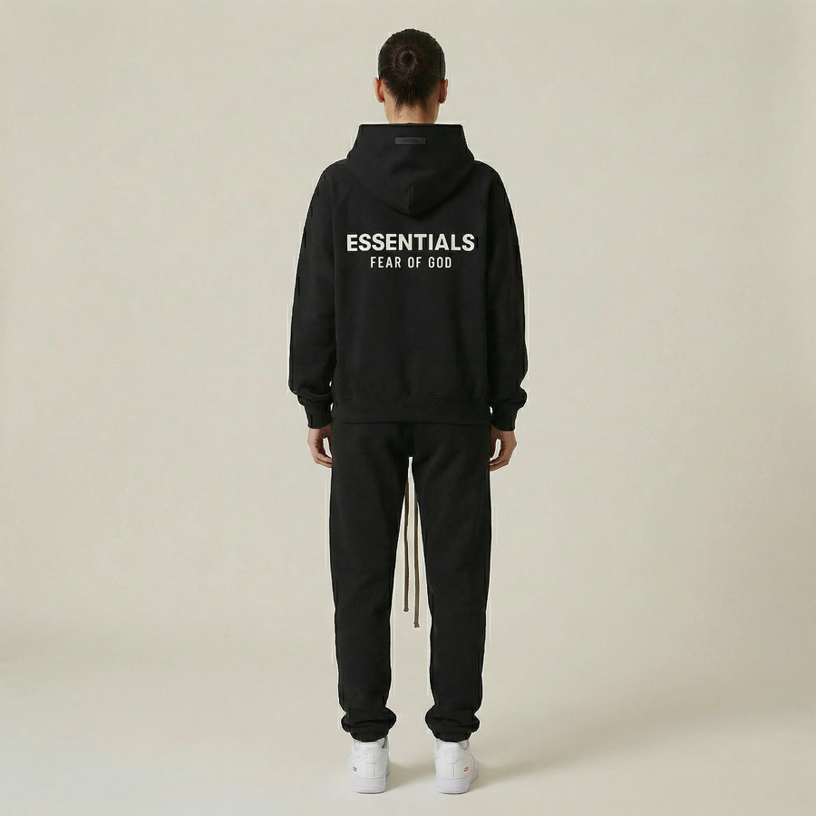 Fear Of God Essentials Fleece Hoodie (fw24) Black