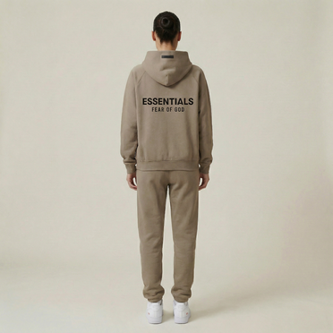 Fear Of God Essentials Fleece Hoodie (fw24) Heather Gray