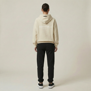 Sweat à capuche classique Fear of God Essentials, couleur gris chiné