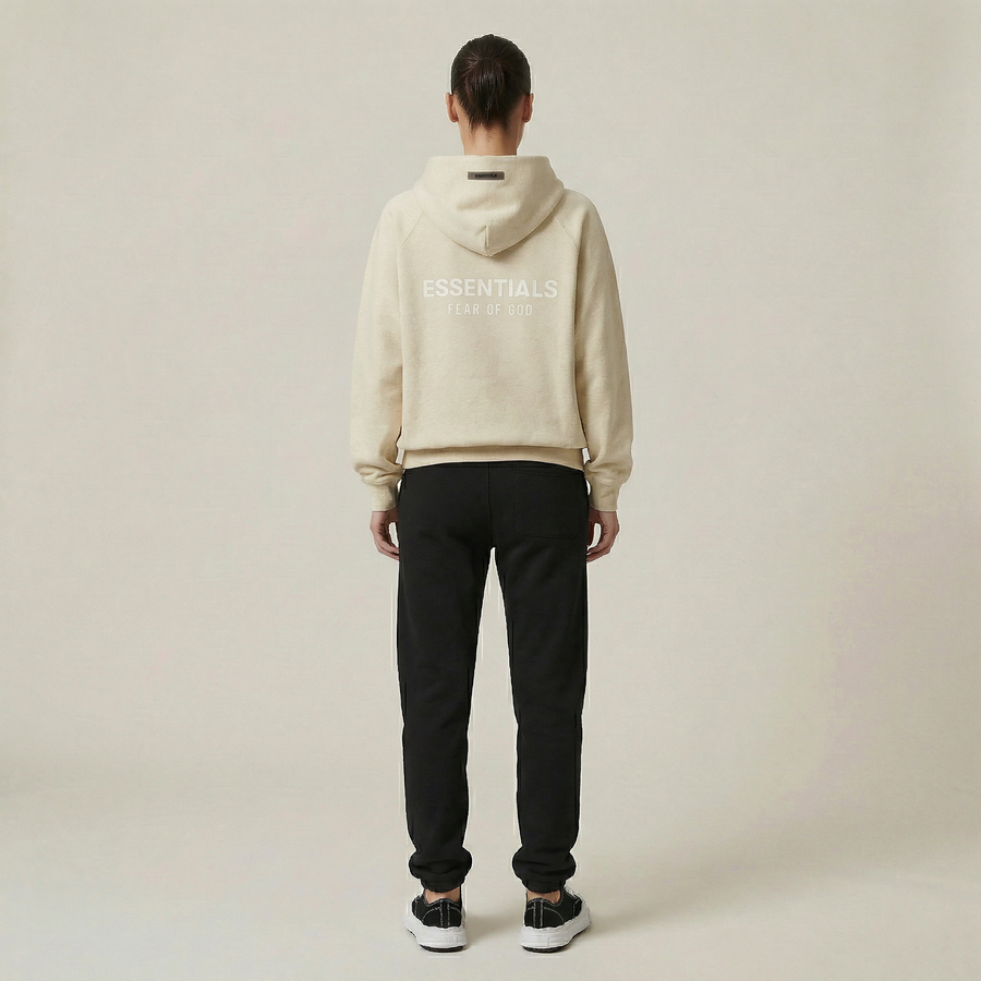 Sweat à capuche classique Fear of God Essentials, couleur gris chiné