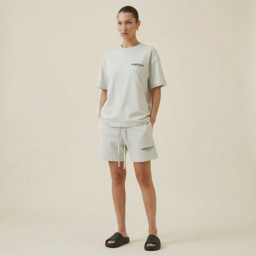 Fear of god essentials sweatshort (ss22) light oatmeal