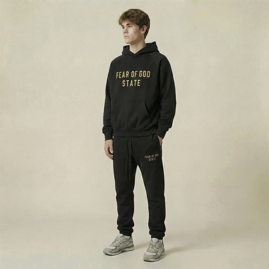 Fear of God Essentials Fleece Hoodie Black