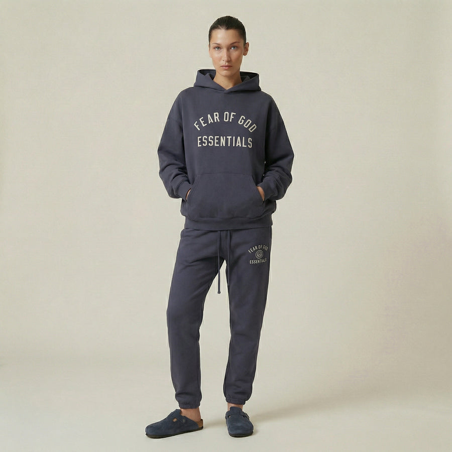Sweat à capuche polaire Fear of God Essentials bleu marine