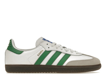 Chaussures adidas Samba OG blanches et vertes