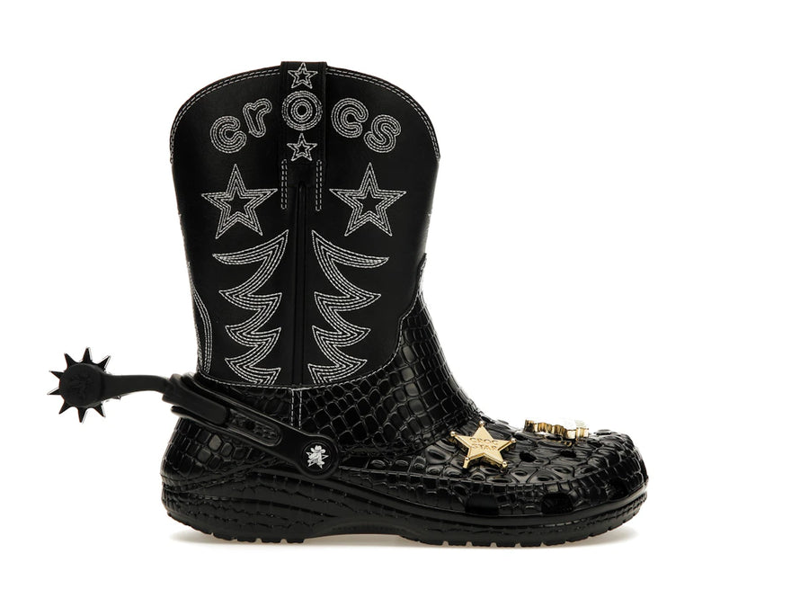 Bottes de cowboy classiques Crocs noires