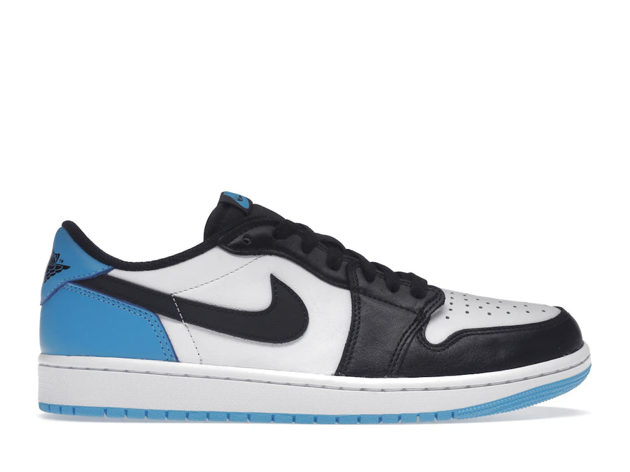 Jordan 1 Retro Low OG Noir Bleu Poudre Foncé