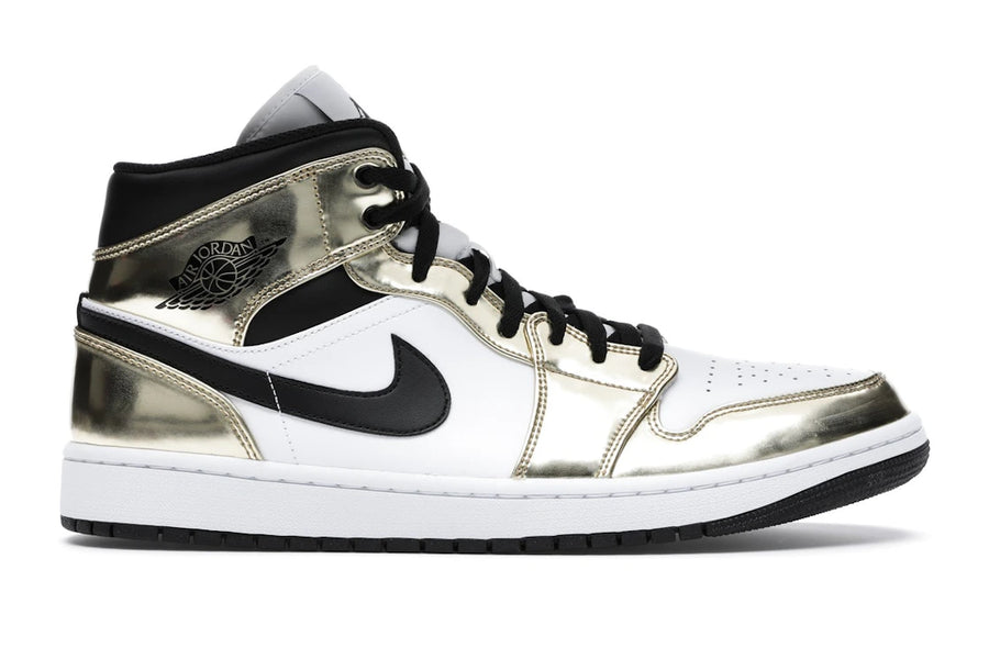 Jordan 1 Mid Or Métallisé Noir Blanc