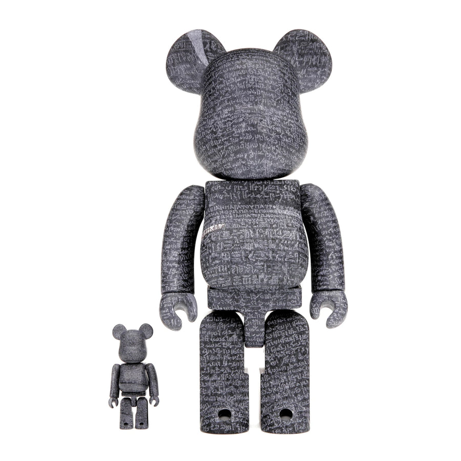 Bearbrick Le British Museum (La pierre de Rosette) - Coffret 100 % et 400 %