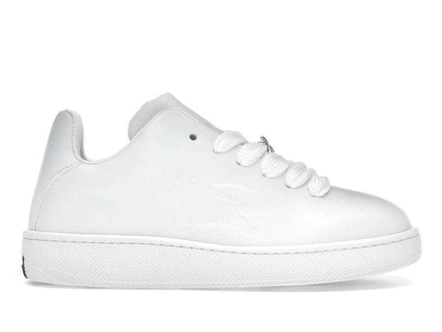 Burberry Leather Box Sneaker Debossed Equestrian Knight White