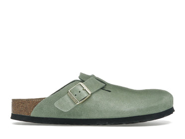 Birkenstock Boston Soft Footbed Suede Green Tea (Narrow Fit)