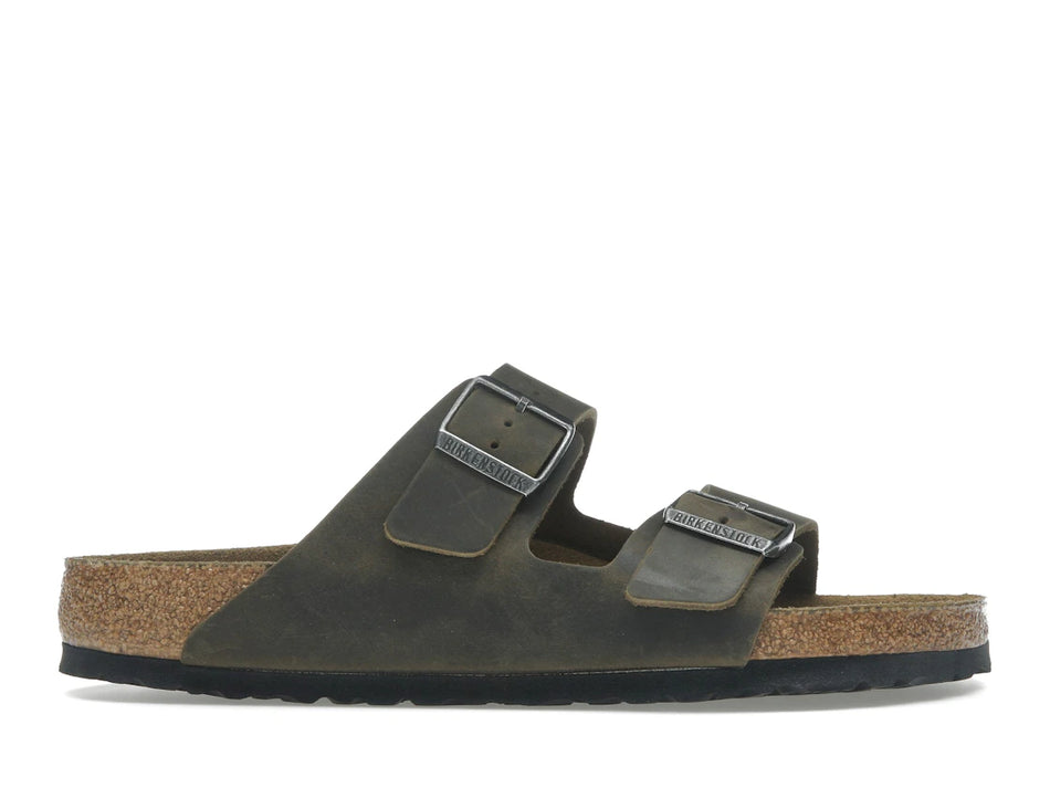 Birkenstock Arizona Soft Footbed Oiled Leather Faded Khaki