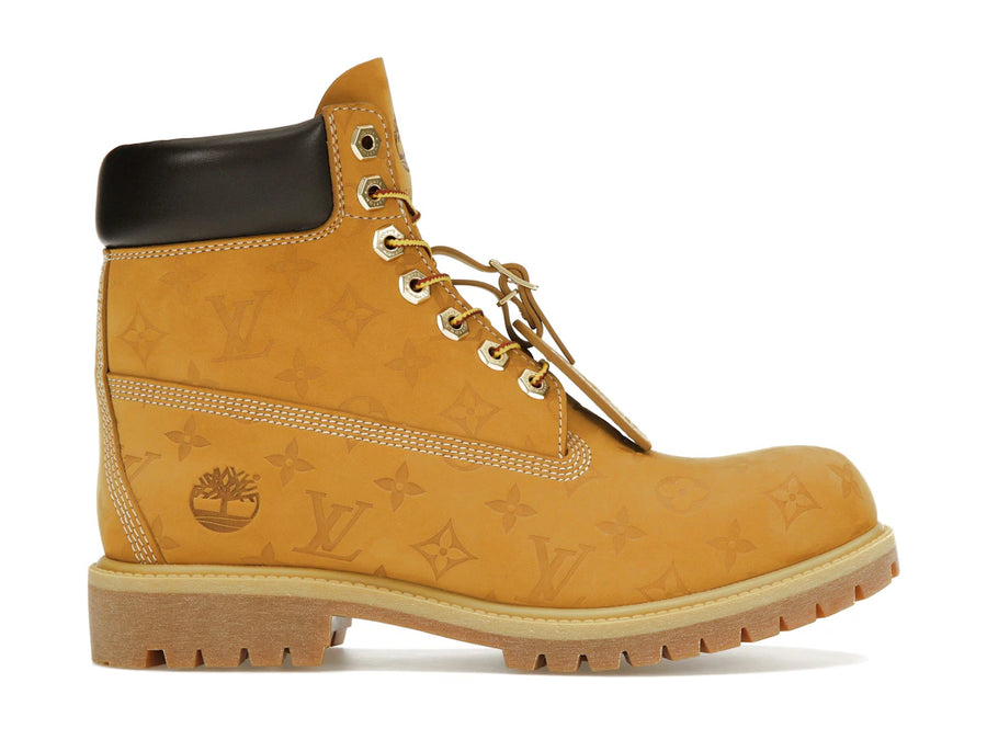 Bottines Louis Vuitton Timberland 6" à monogramme couleur blé