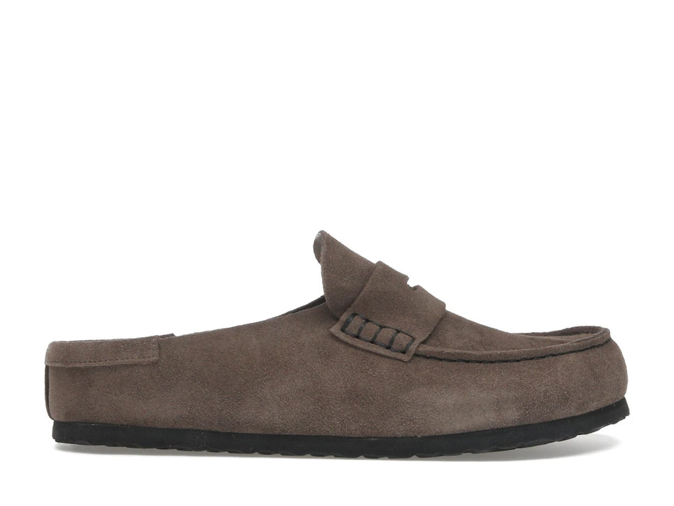 Birkenstock Naples Wrapped Suede Leather Concrete Grey