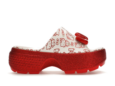 Crocs Stomp Slide Hello Kitty 50th Anniversary Red Glitter