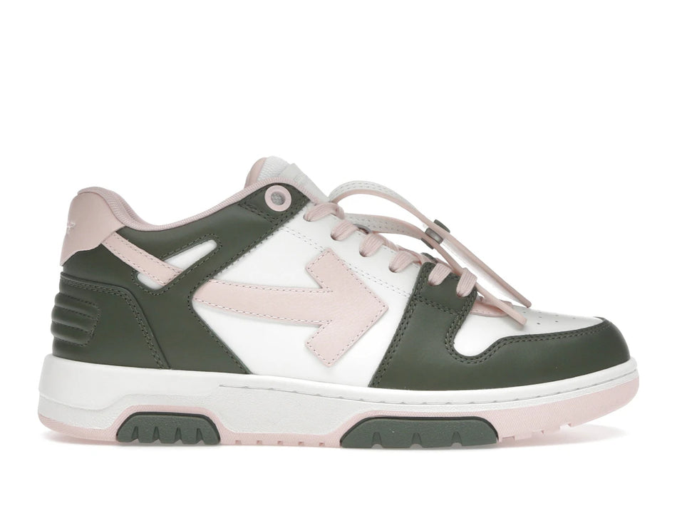 OFF-WHITE Out Of Office OOO Low Tops White Green Pink (Women's)