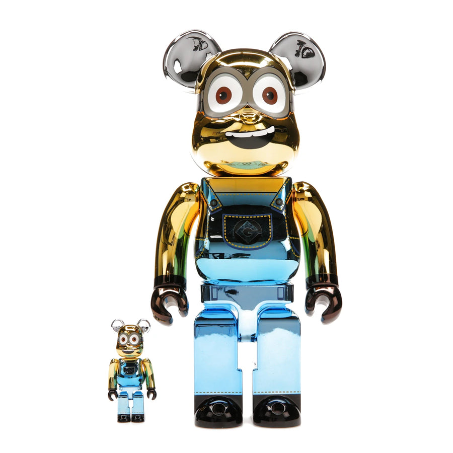 Bearbrick DAVE 100% &amp; 400% Set CHROME Ver.