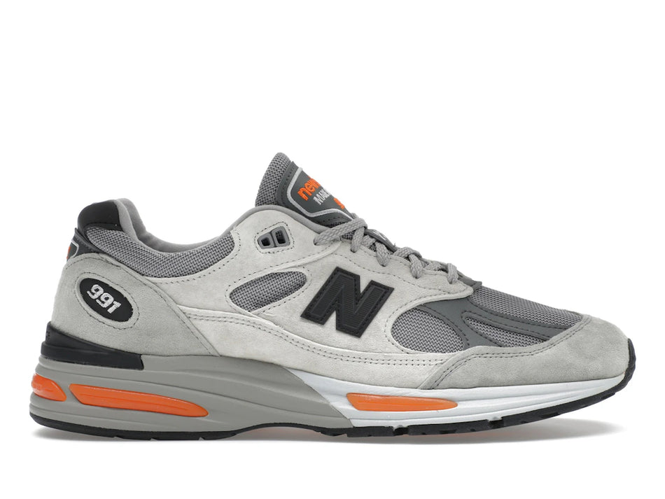 New Balance 991v2 MiUK Pelican Grey Orange