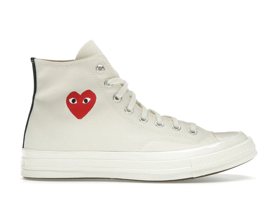 Converse Chuck Taylor All Star 70 Hi Comme des Garçons PLAY Single Heart Milk