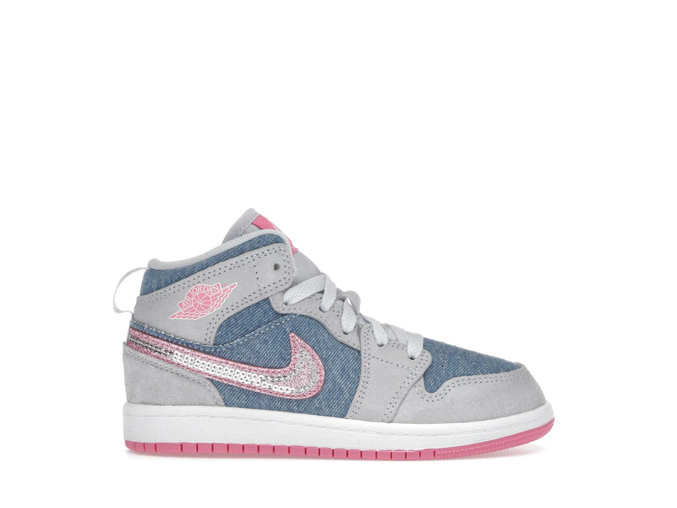 Jordan 1 Mid SE Denim Sequin (PS)