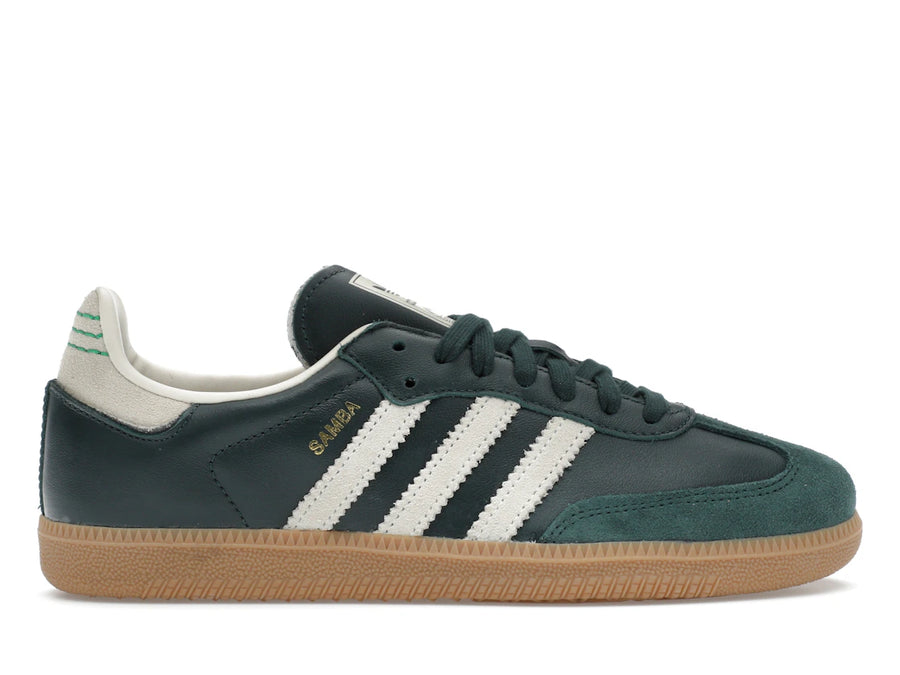 adidas Samba OG Vert Ombre Crème Blanc Or Métallisé