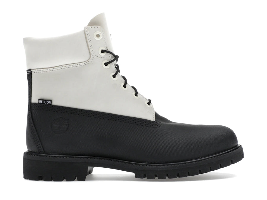 Bottes de ski Timberland 6" School Premium imperméables, noires, en cuir Helcor blanc