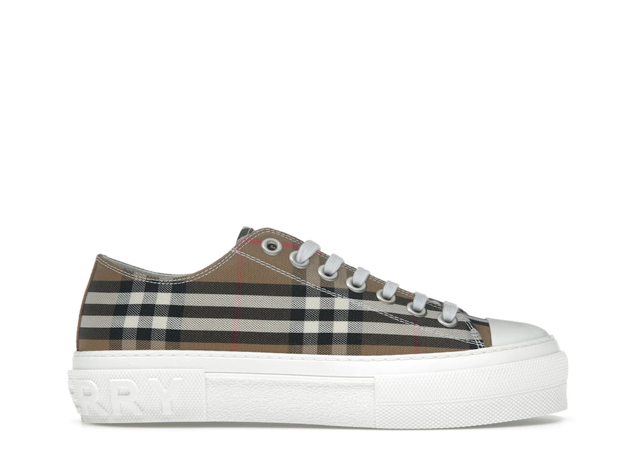 Baskets basses Burberry à motif House Check, marron taupe (Femme)