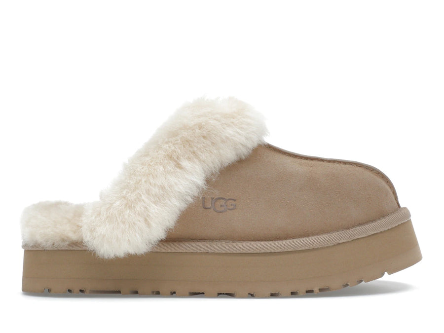 Pantoufles UGG Discette couleur sable (Femme)