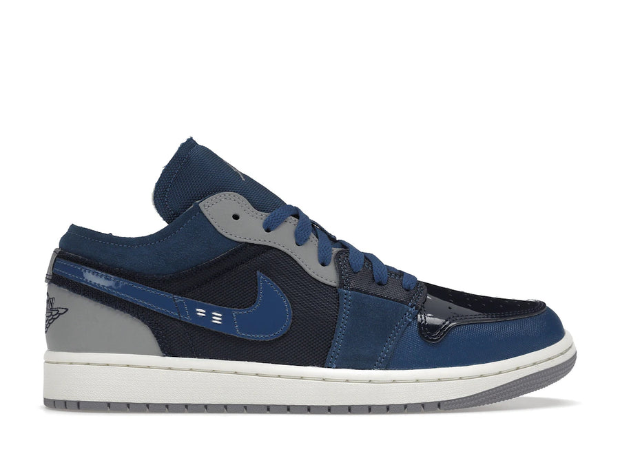 Jordan 1 Low SE Craft Obsidian Bleu français Ardoise cendrée Blanc