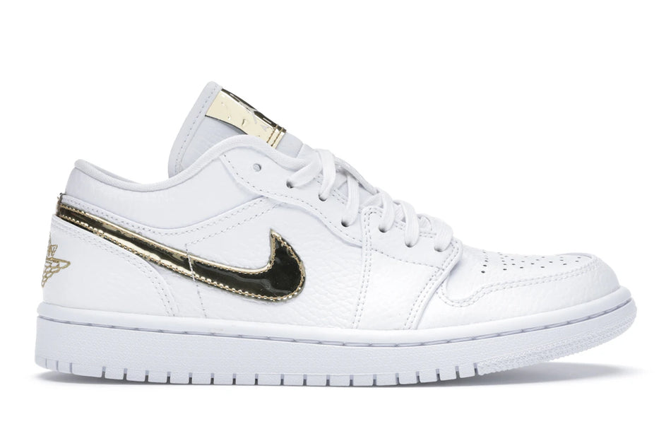 Jordan 1 Low White Metallic Gold (Women's)