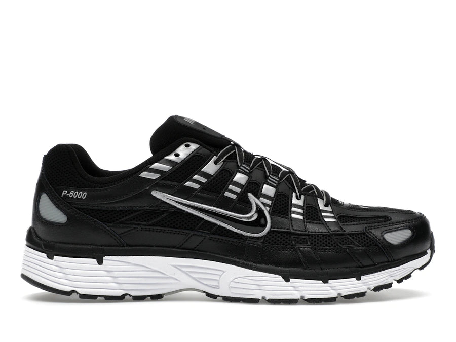 Nike P-6000 Noir Blanc Argent Métallisé