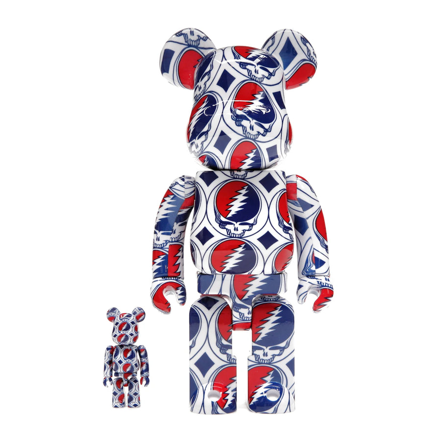 Coffret Bearbrick x Grateful Dead (Steal Your Face) 100 % et 400 %
