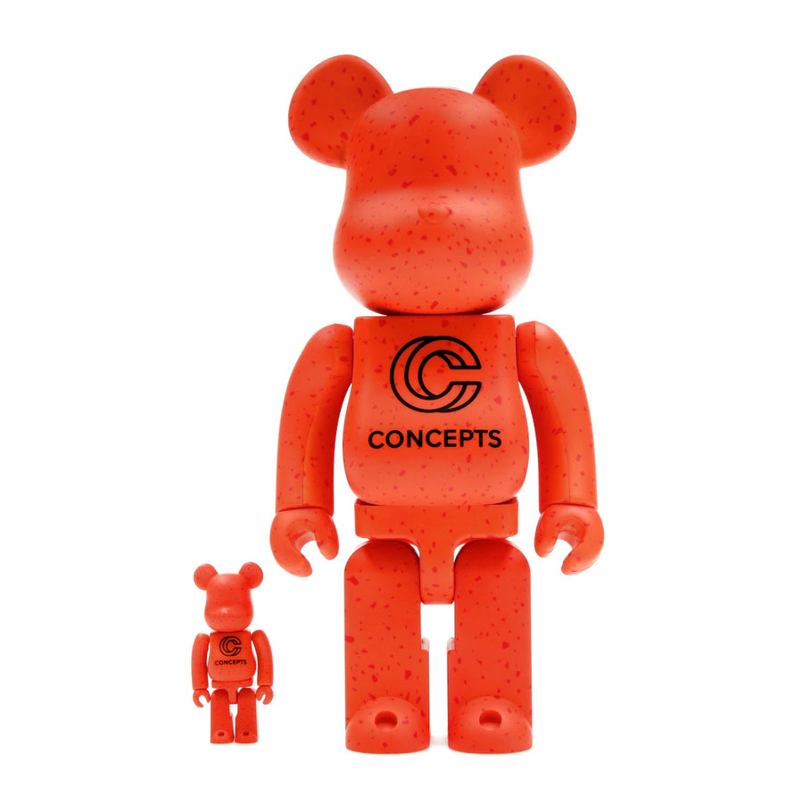Ensemble Bearbrick x Concepts Homard Orange 100 % et 400 %