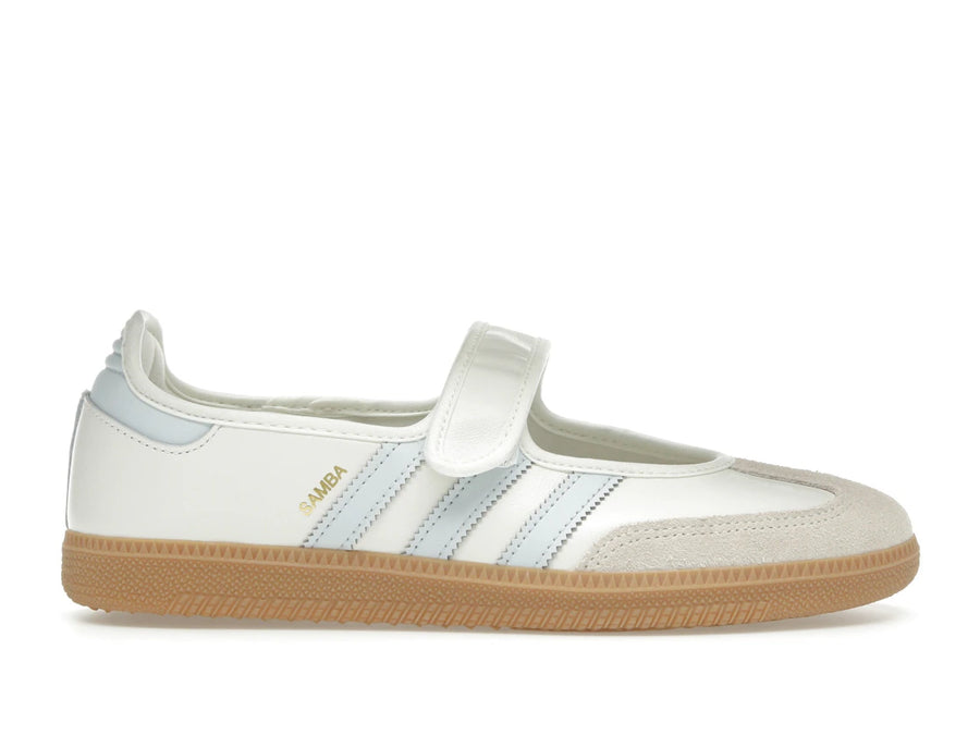 adidas Samba Jane Blanc Bleu Gomme (Femme)