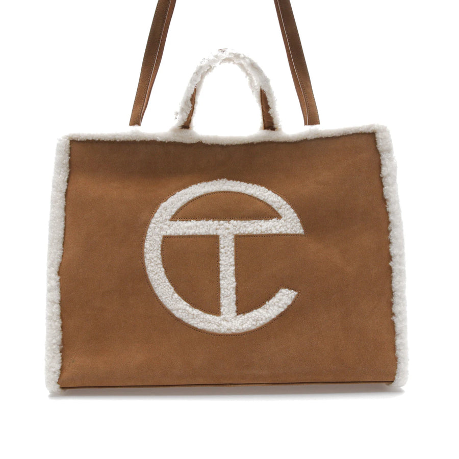 Sac cabas Telfar x UGG, grand modèle, couleur châtaigne