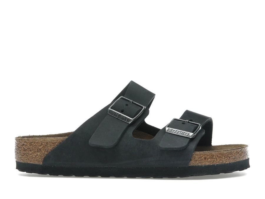 Birkenstock Arizona en cuir huilé noir
