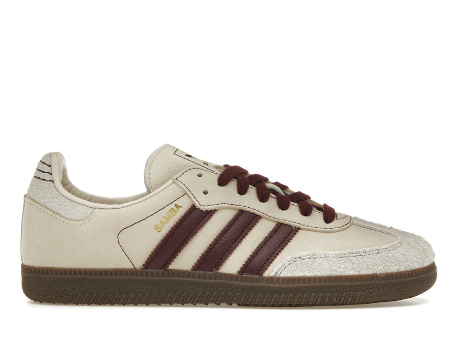 adidas Samba OG Wonder White Maroon (Femme)
