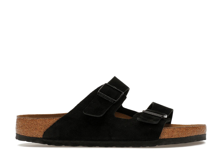 Birkenstock Arizona à semelle souple en daim noir