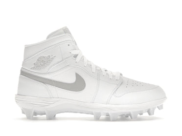 Jordan 1 Mid TD Cleat White Grey Fog