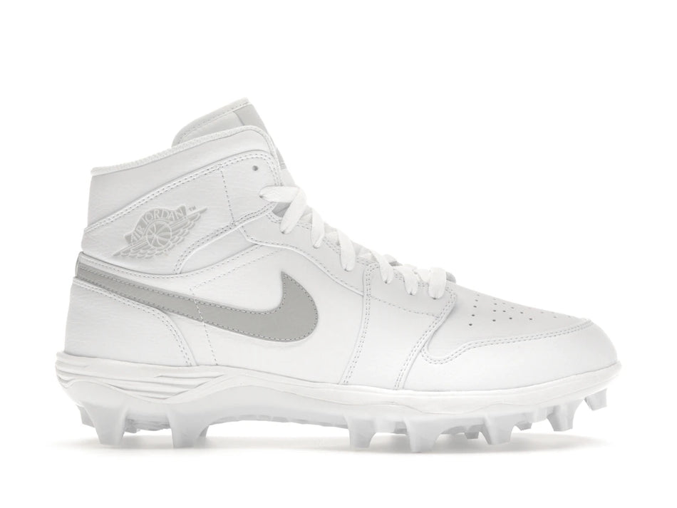 Jordan 1 Mid TD Cleat White Grey Fog